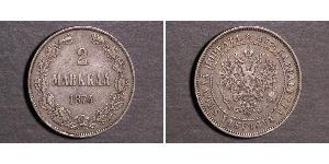 2 Mark Grand-duché de Finlande (1809 - 1917) Argent Alexandre III (1845 -1894)