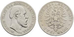 2 Mark Grand-duché de Mecklembourg-Schwerin (1352-1918) Argent Frédéric-François II de Mecklembourg-Schwerin