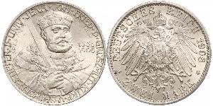 2 Mark Grand-duché de Saxe-Weimar-Eisenach (1809 - 1918) Argent Guillaume-Ernest de Saxe-Weimar-Eisenach