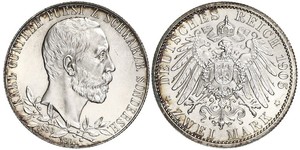 2 Mark Principauté de Schwarzbourg-Sondershausen (1599-1920) Argent 