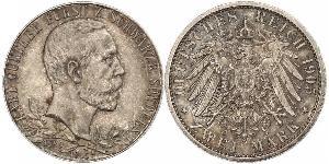 2 Mark Principauté de Schwarzbourg-Sondershausen (1599-1920) Argent 