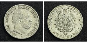 2 Mark Royaume de Prusse (1701-1918) Argent Wilhelm I, German Emperor (1797-1888)