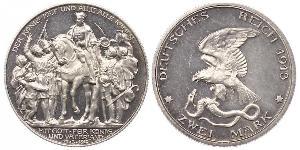 2 Mark Royaume de Prusse (1701-1918) Argent 