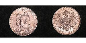 2 Mark Royaume de Prusse (1701-1918) Argent Wilhelm II, German Emperor (1859-1941)