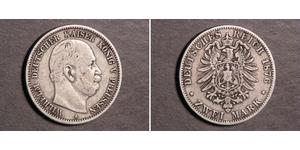 2 Mark Royaume de Prusse (1701-1918) Argent Wilhelm I, German Emperor (1797-1888)