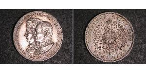 2 Mark Royaume de Saxe (1806 - 1918) Argent Frédéric-Auguste III de Saxe (1865-1932)