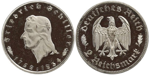 2 Mark Germania nazista (1933-1945) Argento 