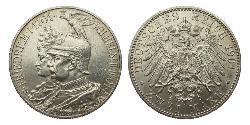 2 Mark Regno di Prussia (1701-1918) Argento Wilhelm II, German Emperor (1859-1941)