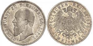 2 Mark Lippe (1123 - 1918) Argento Giorgio di Schaumburg-Lippe