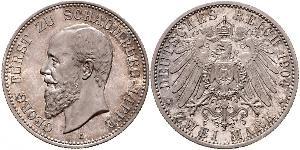 2 Mark Lippe (1123 - 1918) Argento Giorgio di Schaumburg-Lippe