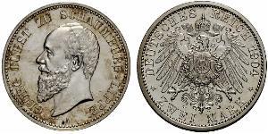 2 Mark Lippe (1123 - 1918) Argento Giorgio di Schaumburg-Lippe