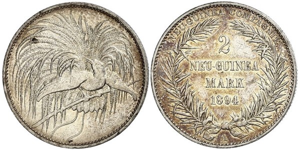 2 Mark Nuova Guinea Argento 