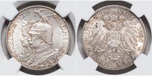 2 Mark Regno di Prussia (1701-1918) Argento Wilhelm II, German Emperor (1859-1941)