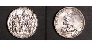 2 Mark Regno di Prussia (1701-1918) Argento 