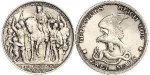 2 Mark Regno di Prussia (1701-1918) Argento 