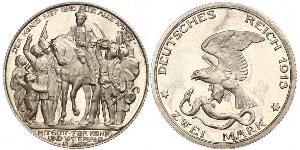 2 Mark Regno di Prussia (1701-1918) Argento 