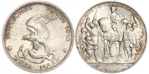 2 Mark Regno di Prussia (1701-1918) Argento 