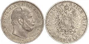 2 Mark Regno di Prussia (1701-1918) Argento Wilhelm I, German Emperor (1797-1888)