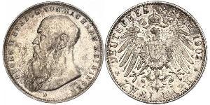 2 Mark Sassonia-Meiningen (1680 - 1918) Argento Giorgio II di Sassonia-Meiningen