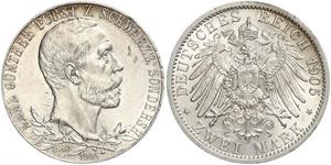 2 Mark Schwarzburg-Sondershausen (1599-1920) Argento 