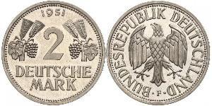 2 Mark Geschichte der Bundesrepublik Deutschland (1949-1990) Kupfer/Nickel 