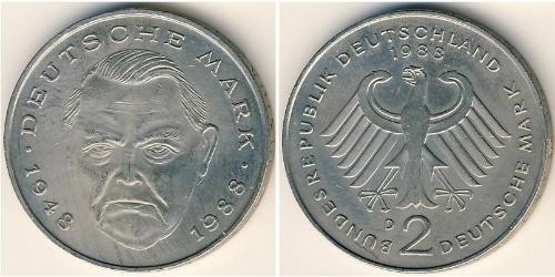 2 Mark Geschichte der Bundesrepublik Deutschland (1949-1990) Kupfer/Nickel 