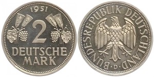 2 Mark Alemania Occidental (1949-1990) Níquel/Cobre 