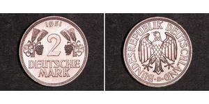 2 Mark Alemania Occidental (1949-1990) Níquel/Cobre 