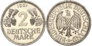 2 Mark Alemania Occidental (1949-1990) Níquel/Cobre 