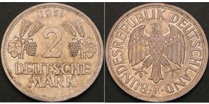 2 Mark Alemania Occidental (1949-1990) Níquel/Cobre 