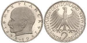 2 Mark Alemania Occidental (1949-1990) Plata 