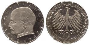 2 Mark Alemania Occidental (1949-1990) Plata 