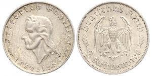 2 Mark Alemania nazi (1933-1945) Plata 