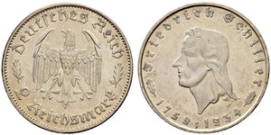 2 Mark Alemania nazi (1933-1945) Plata 