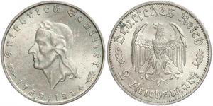 2 Mark Alemania nazi (1933-1945) Plata 