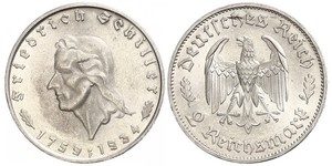 2 Mark Alemania nazi (1933-1945) Plata 