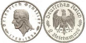 2 Mark Alemania nazi (1933-1945) Plata 