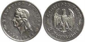 2 Mark Alemania nazi (1933-1945) Plata 