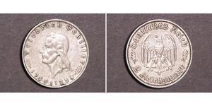 2 Mark Alemania nazi (1933-1945) Plata 