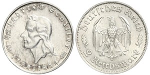 2 Mark Alemania nazi (1933-1945) Plata 