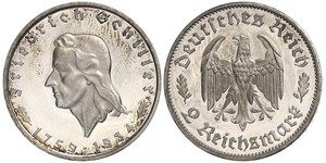 2 Mark Alemania nazi (1933-1945) Plata 