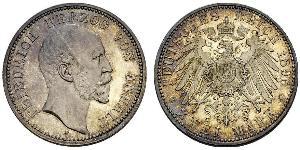 2 Mark Anhalt-Dessau (1603 -1863) Plata Frederick I, Duke of Anhalt (1831-1904)