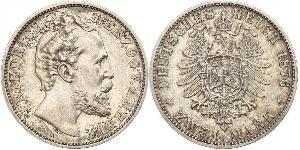 2 Mark Anhalt-Dessau (1603 -1863) / Anhalt (1806 - 1918) Plata Frederick I, Duke of Anhalt (1831-1904)