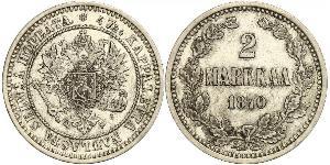 2 Mark Gran Ducado de Finlandia (1809 - 1917) Plata Alejandro III (1845 -1894)