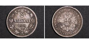 2 Mark Gran Ducado de Finlandia (1809 - 1917) Plata Alejandro III (1845 -1894)