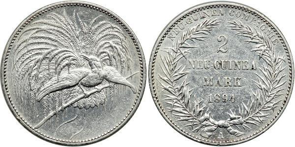 2 Mark Nueva Guinea Plata 