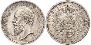 2 Mark Principado de Lippe (1123 - 1918) Plata Jorge de Schaumburg-Lippe