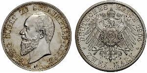 2 Mark Principado de Lippe (1123 - 1918) Plata Jorge de Schaumburg-Lippe