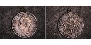 2 Mark Reino de Baviera (1806 - 1918) Plata Otón I de Baviera(1848 – 1916)