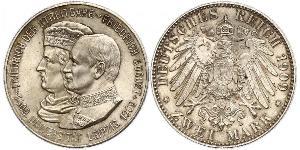 2 Mark Reino de Sajonia (1806 - 1918) Plata Federico Augusto III de Sajonia (1865-1932)